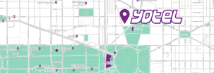 A map of YOTEL Washington DC in Capitol Hill