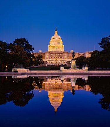 Capitol Hill, Washington DC by night